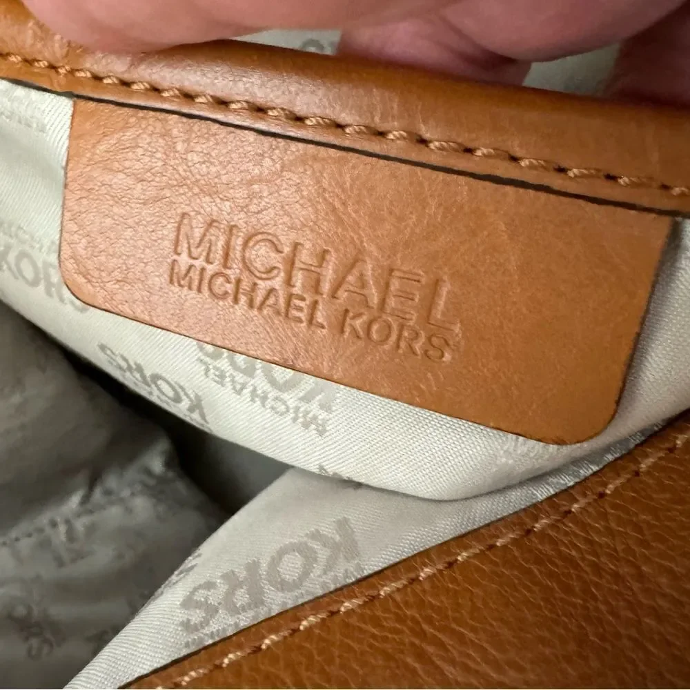 Michael Kors cognac handbag studded